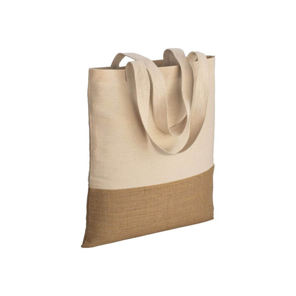 Jute and cotton shopping bag