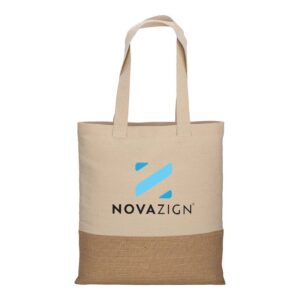 Jute and cotton shopping bag