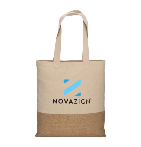 Jute and cotton shopping bag
